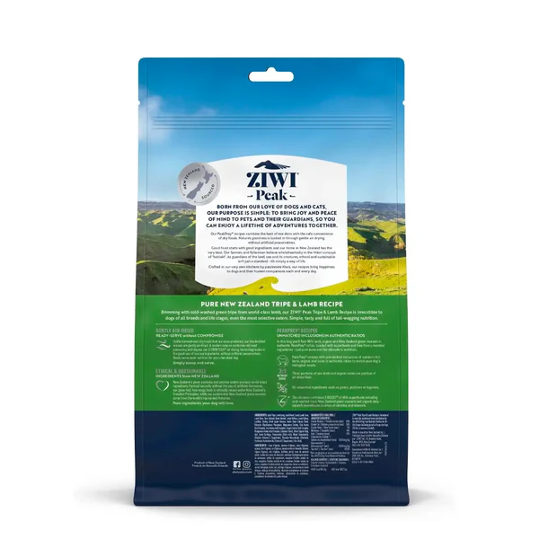 Ziwi Peak Air-Dired Tripe & Lamb For Dogs; Ziwi Peak風乾狗糧 草胃及羊肉配方