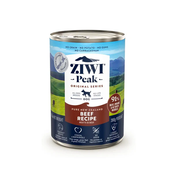 Ziwi Peak Wet Beef Recipe for Dogs; Ziwi Peak鮮肉狗罐頭 牛肉配方