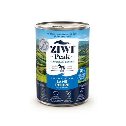 Ziwi Peak Wet Lamb Recipe for Dogs; Ziwi Peak鮮肉狗罐頭 羊肉配方