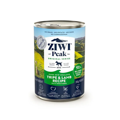 Ziwi Peak Wet Tripe & Lamb Recipe For Dogs; Ziwi Peak鮮肉狗罐頭 草胃及羊肉配方