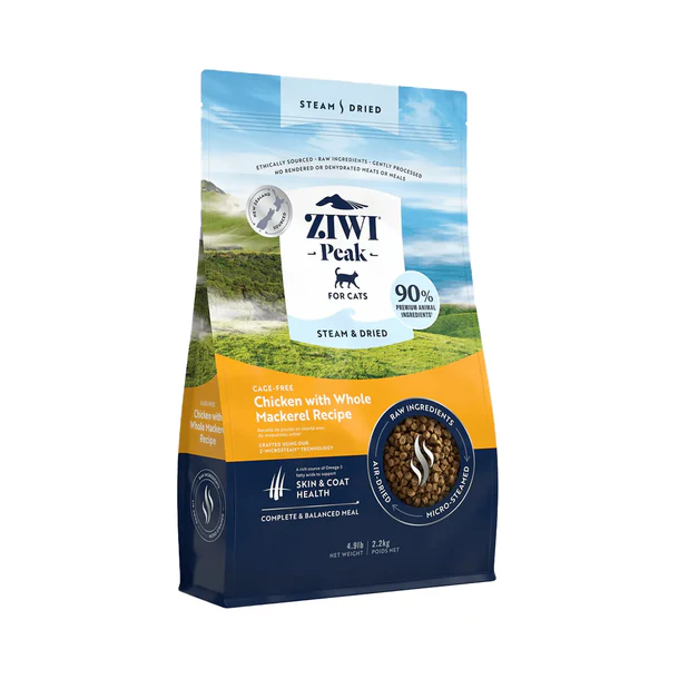 Ziwi Peak Steam Dried Cage-free Chicken with Whole Mackerel Recipe For Cats; Ziwi Peak Steam Dried Cage-free Chicken with Whole Mackerel Recipe For Cats;