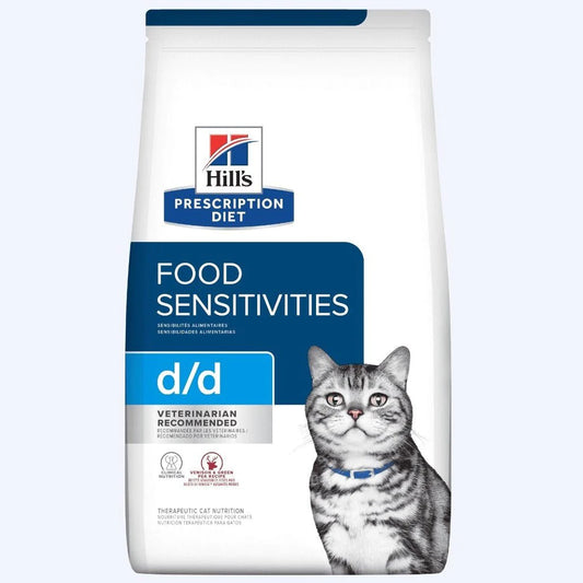 Hill's Feline; D/D Skin/Food Sensitivities (Venison & Green Pea); 希爾思™處方食品 貓用食物 / 皮膚敏感護理配方（鹿肉及碗豆）