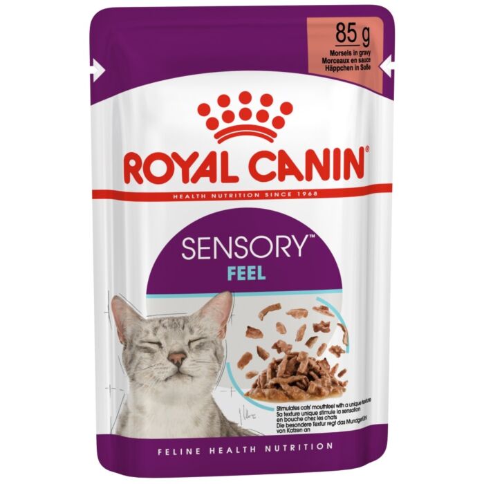 FOTC Royal Canin Feline; Sensory Feel Gravy Pouch; 貓感系列成貓口感營養袋裝濕糧(肉汁) 12包