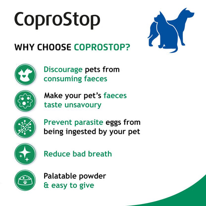 OTC VETARK Canine & Feline; CoproStop; 貓狗用防食糞粉劑