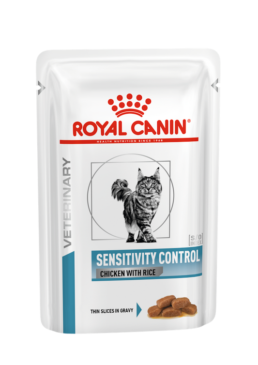Royal Canin Feline; Sensitivity Pouch (Chicken with Rice); 成貓過敏控制處方袋裝濕糧（雞肉） 12包
