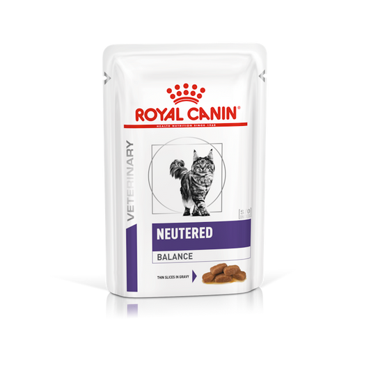 Royal Canin Feline; Neutered Balance Wet; 絕育貓飽足感健康管理袋裝濕糧（肉汁） 12包
