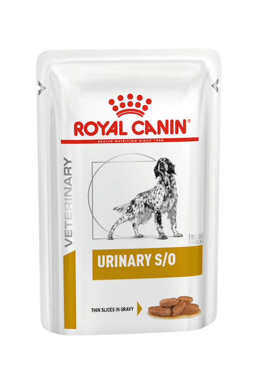 Royal Canin Canine; Urinary S/O Pouch-Loaf; 成犬泌尿道處方袋裝濕糧 12包