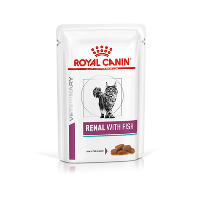 Royal Canin Feline; Renal Wet With Fish; 成貓腎臟處方袋裝濕糧（魚肉） 12包