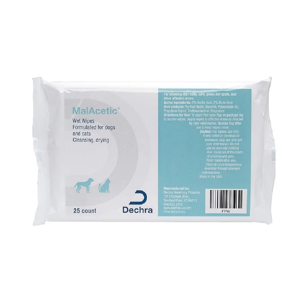 OTC Dechra DERMAPET Canine & Feline; MalAcetic Wet Wipes; 寵物清潔消毒濕紙巾 ...